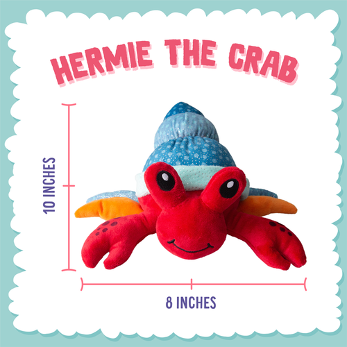 Snugarooz Hermie The Crab Dog Toy (9 tall)