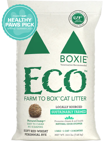 Boxie Eco™ Farm to Box Ultra Sustainable Plant-based Clumping Cat Litter (16.5 lb - Scent-free)