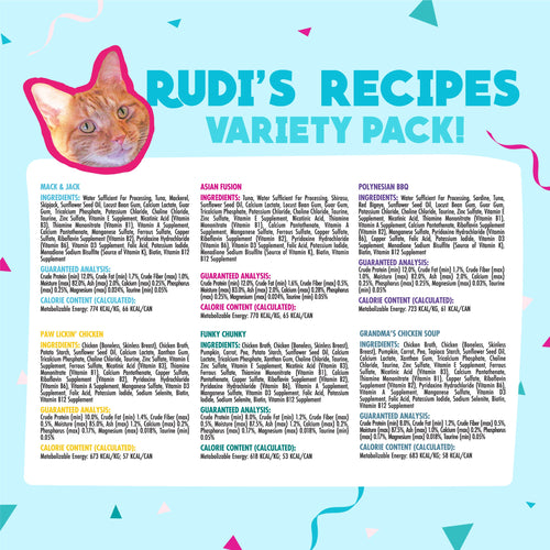 Weruva Classic Cat Food, Rudi's Recipes Variety Pack