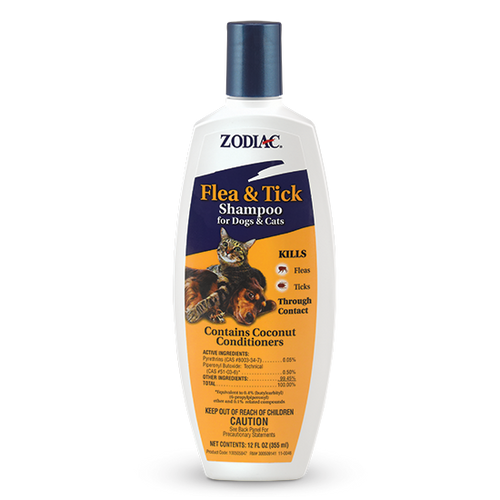 ZODIAC FLEA & TICK SHAMPOO FOR DOGS & CATS (12 oz.)