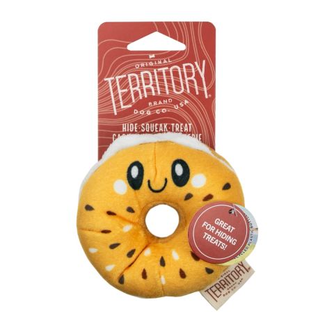 Territory Bagel Hide-And-Treat Plush Dog Toy