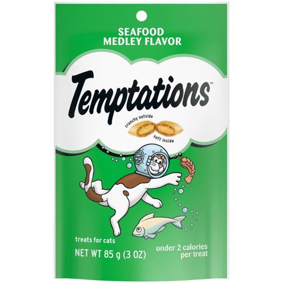 Temptations Seafood Medley Flavor Cat Treats (6.3-oz)