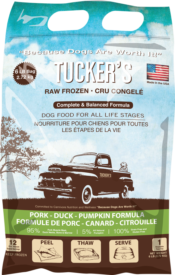 Tucker's Pork-Duck-Pumpkin Dog Food (6 lb)