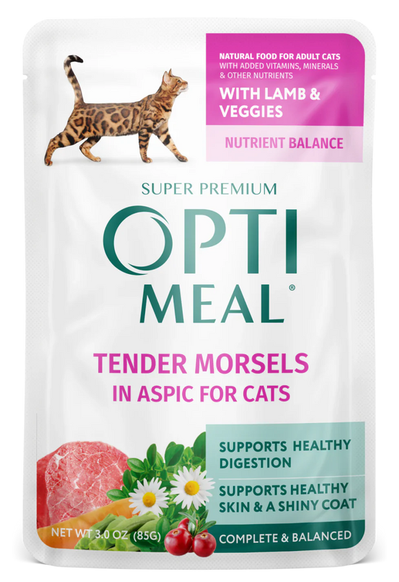 Optimeal® Tender Morsels With Lamb & Veggies In Aspic For Adult Cats (3 oz)