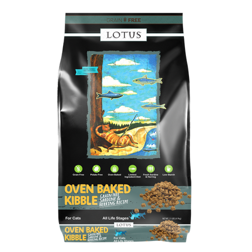 Lotus Grain Free Oven Baked Sardine Kibble Recipe Dry Cat Food