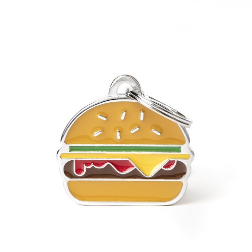 MyFamily Food Burger ID Tag (Brown)