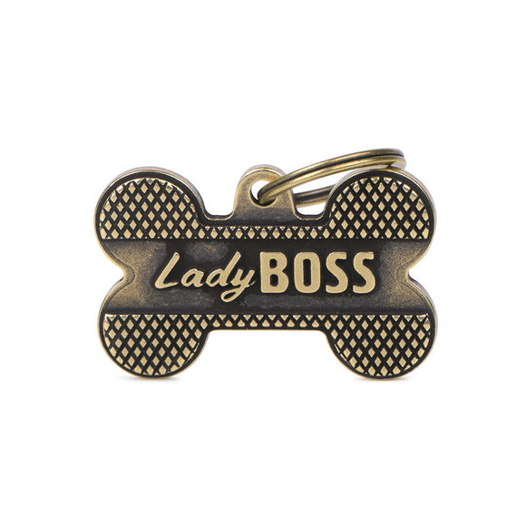 MyFamily ID Tag Big Bone Bronx XL LadyBoss (Grande, Oro)