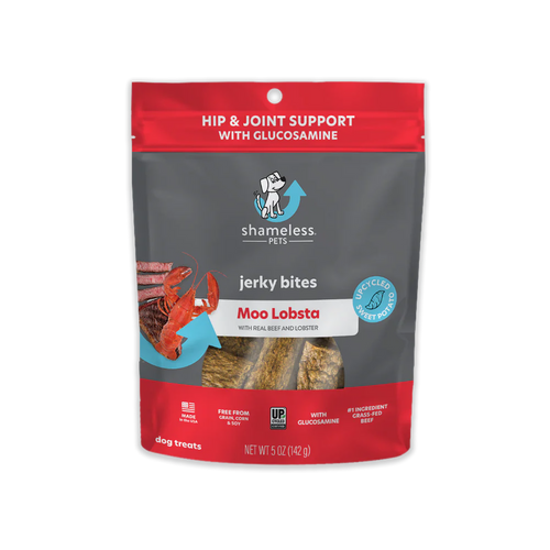 5oz Shameless Pets Moo Lobsta Jerky Bites