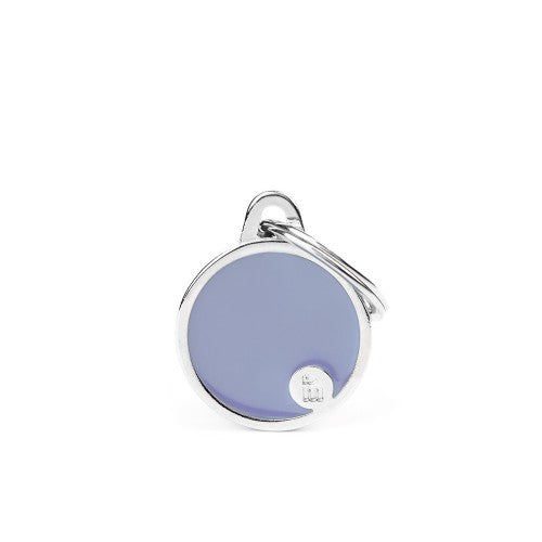 MyFamily Basic Handmade Small Lilac Circle ID Tag (Purple)