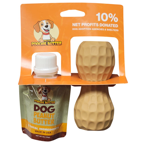 Dilly's Poochie Butter Medium Toy Filler + 2oz Squeeze Pack (2 Oz Medium)