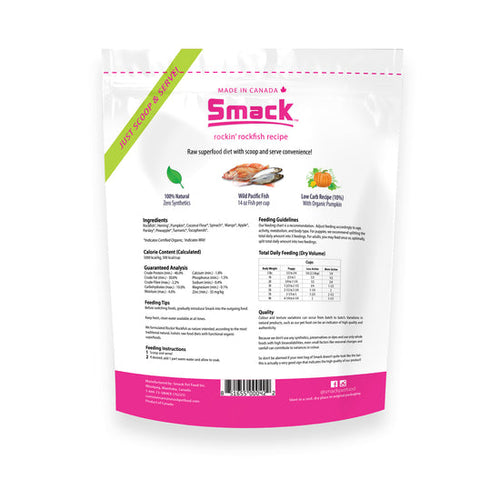 Smack Rockin' Rockfish Organic Raw Dehydrated Grain Free Dog Food