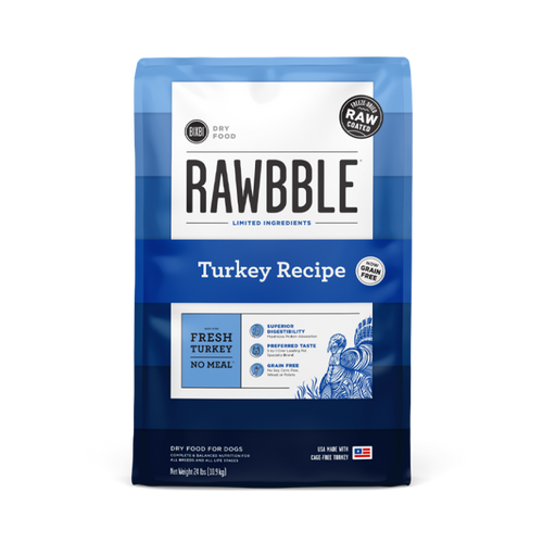 Bixbi Pet Rawbble® Dry Food for Dogs – Turkey Recipe (4LB)