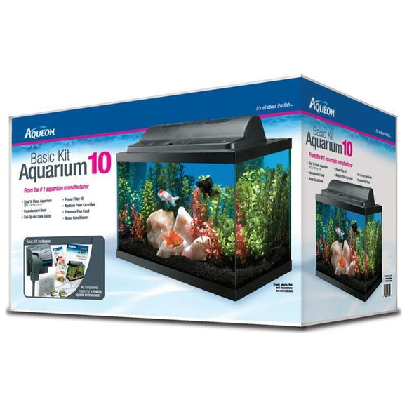 AQUEON BASIC INCANDESCENT AQUARIUM KIT (10 GAL-22X12X13 IN)