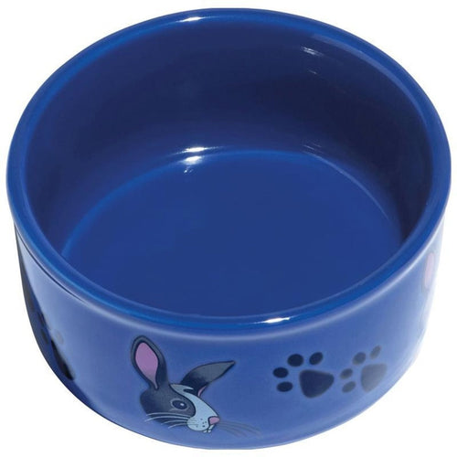 KAYTEE PAW-PRINT PETWARE BOWL RABBIT (4.25 IN, ASSORTED)